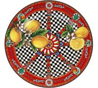 Тарелка фарфоровая Sicilia "Limoni" Ø27см (Лимоны)