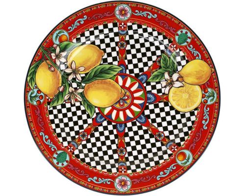 Тарелка фарфоровая Sicilia "Limoni" Ø27см (Лимоны)