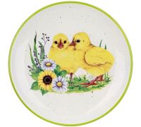 Тарелка сервировочная "Happy Easter" Цыплята Ø20.5см, керамическая