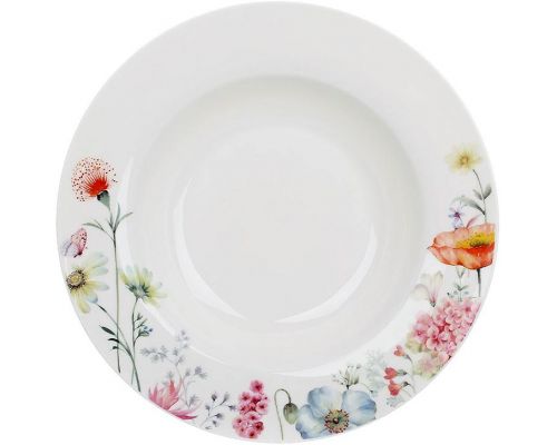 Тарелки суповых Flower Garden Ø22см, набор 6 фарфоровых тарелок